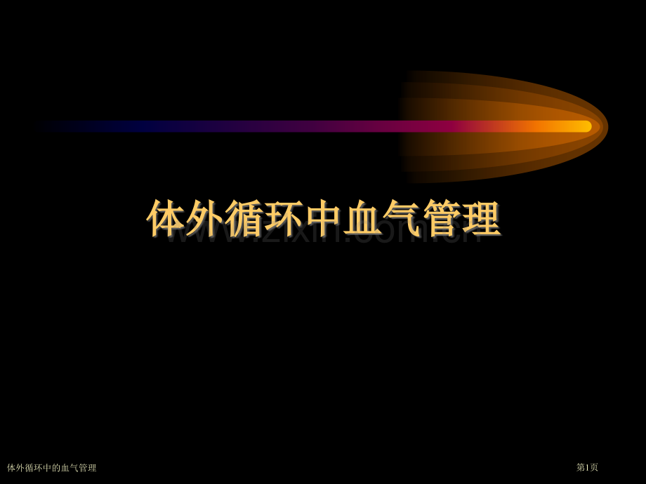 体外循环中的血气管理专家讲座.pptx_第1页
