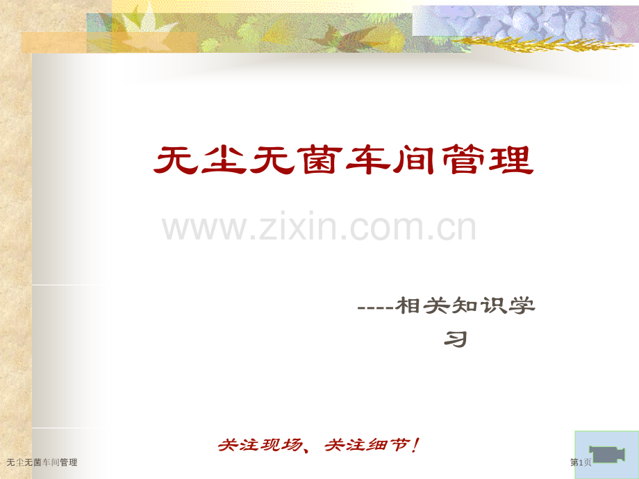 无尘无菌车间管理.pptx_第1页