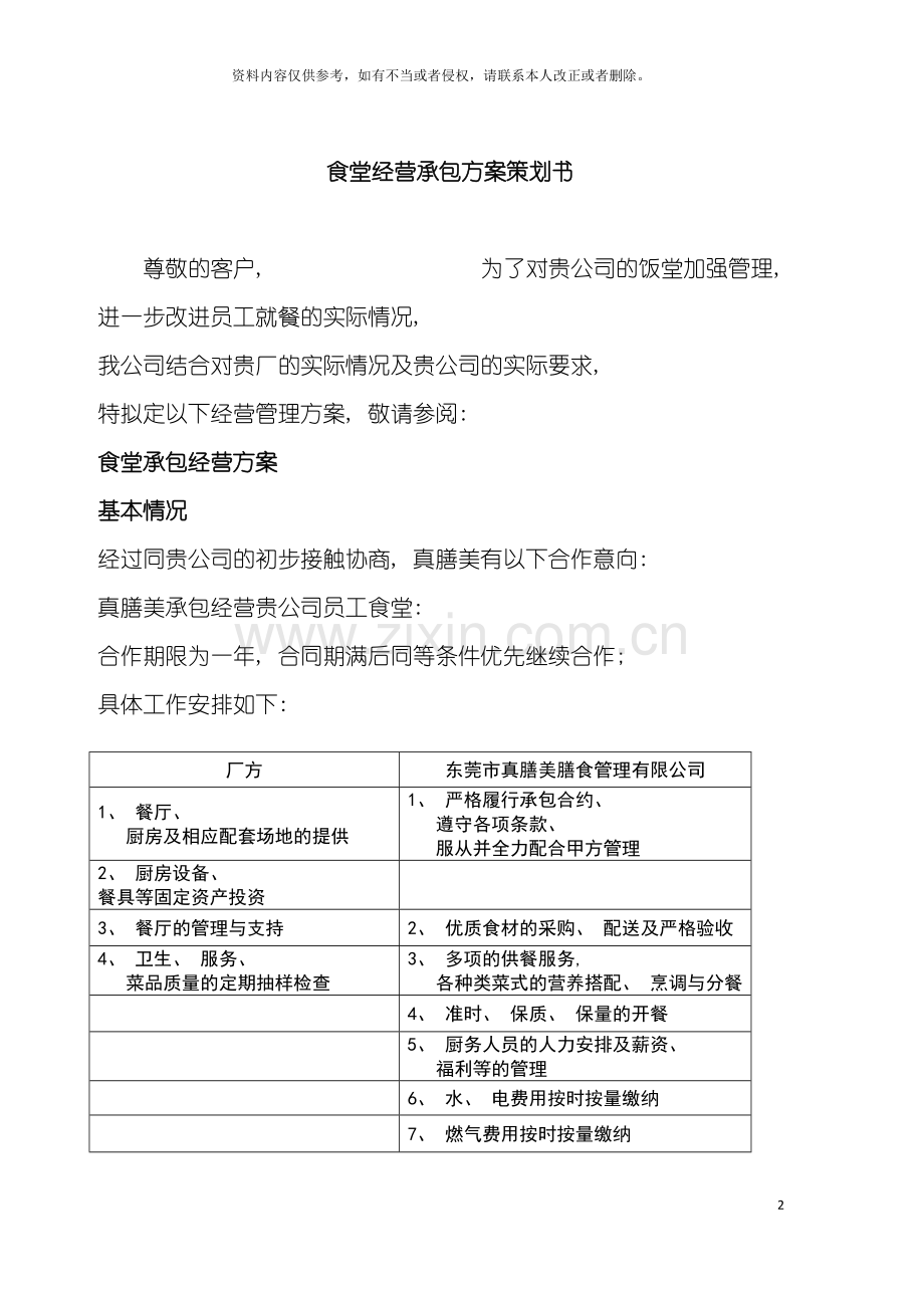 食堂经营承包方案策划书模板.docx_第2页