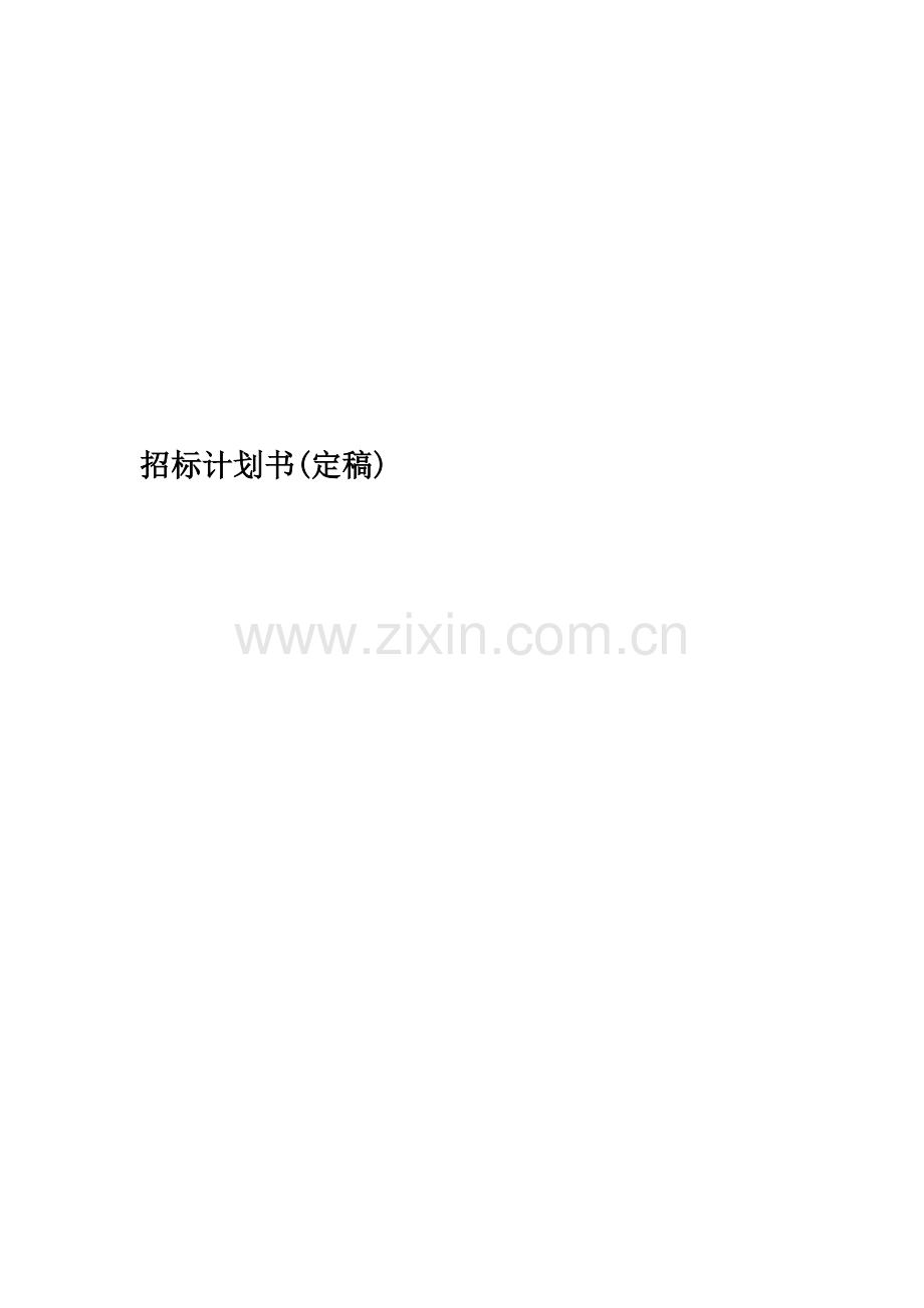 招标计划书(定稿)精编版.doc_第1页