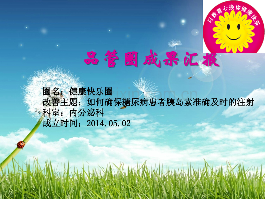 内分泌科品管圈活动成果报告PPT课件.ppt_第1页