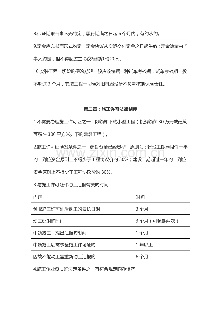 2023年一级建造师建设工程法规及相关知识数字总结.docx_第2页