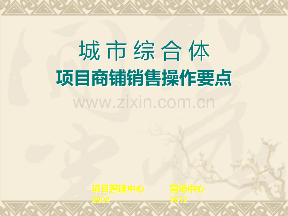 (案例)商铺销售操作要点.ppt_第1页