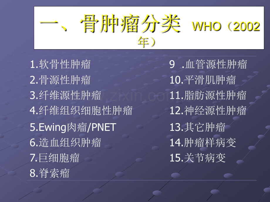 骨肿瘤及肿瘤样病变的X线诊断和鉴别诊断攻略ppt课件.ppt_第2页