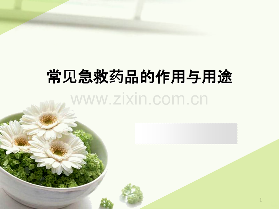 常见急救药品的作用与用途PPT课件.ppt_第1页