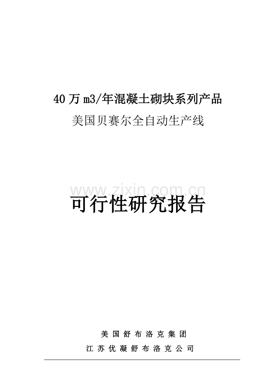 益阳美国贝赛尔全自动生产线可行性分析报告(环评).doc_第1页