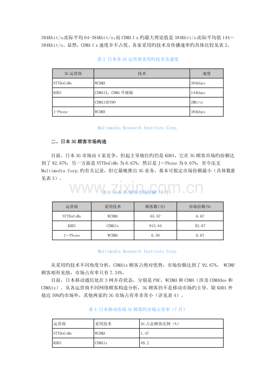 日本三G市场发展综合分析.doc_第2页