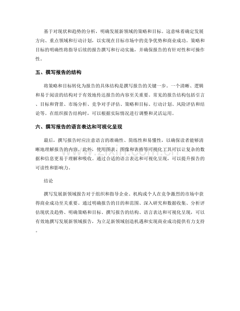 发展新领域报告撰写的策略和步骤.docx_第2页