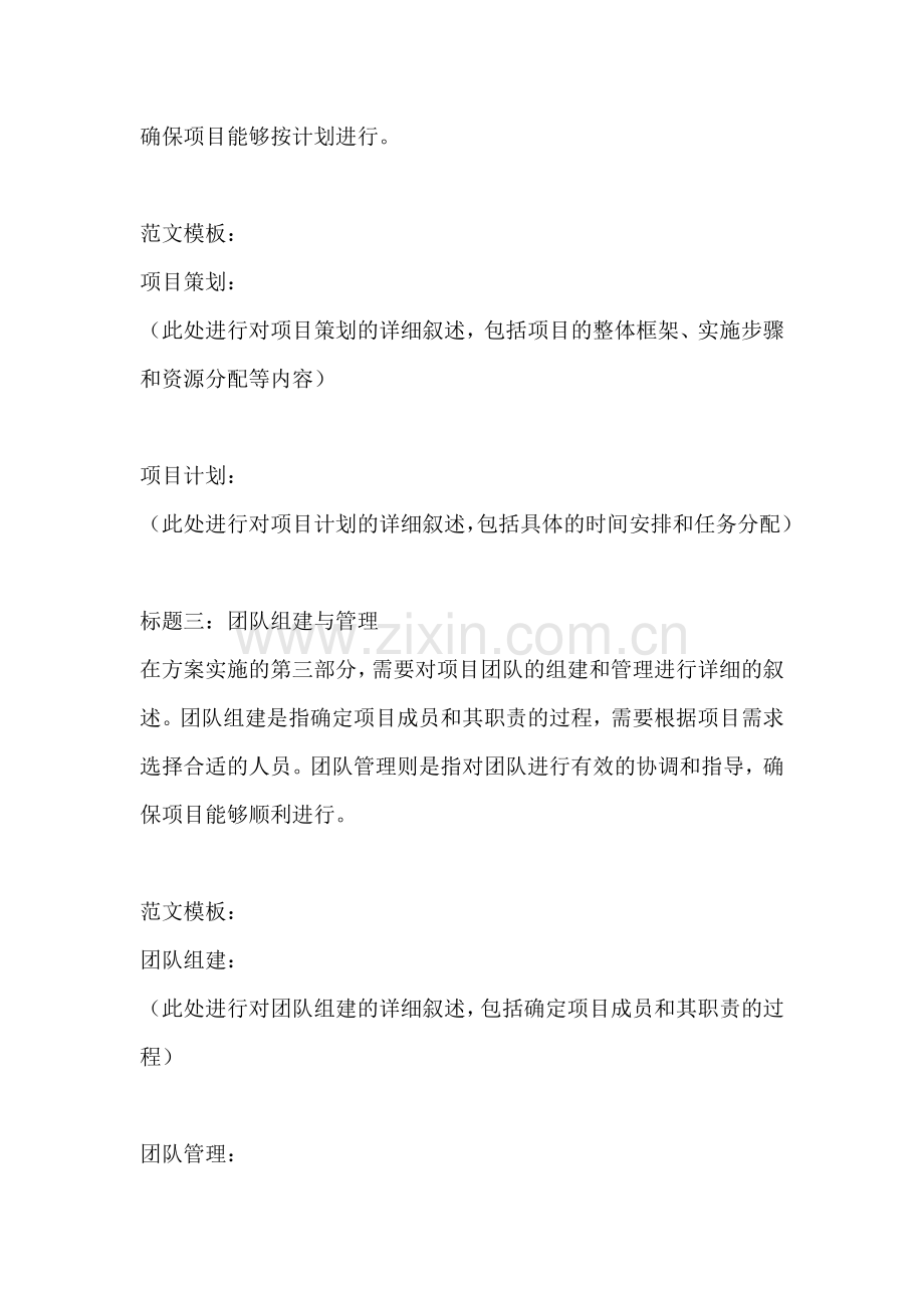 方案的实施怎么写范文模板.docx_第2页