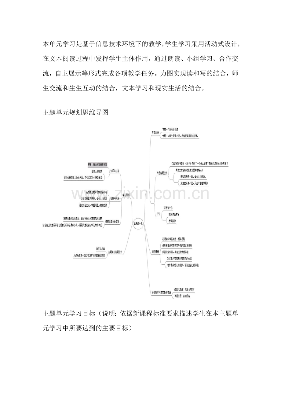 初中语文中学生如何阅读小说单元教学设计以及思维导图.doc_第2页