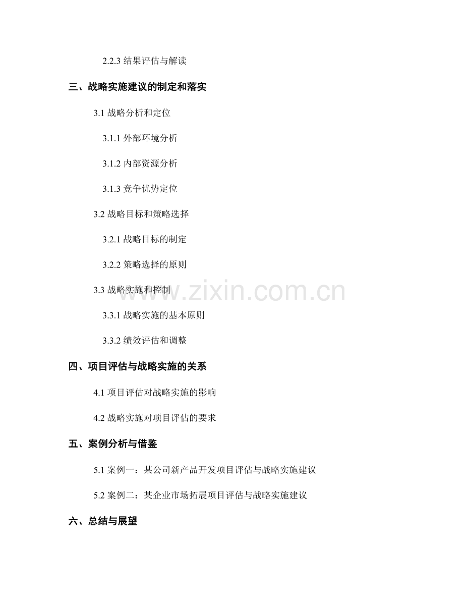 报告中的项目评估和战略实施建议.docx_第2页
