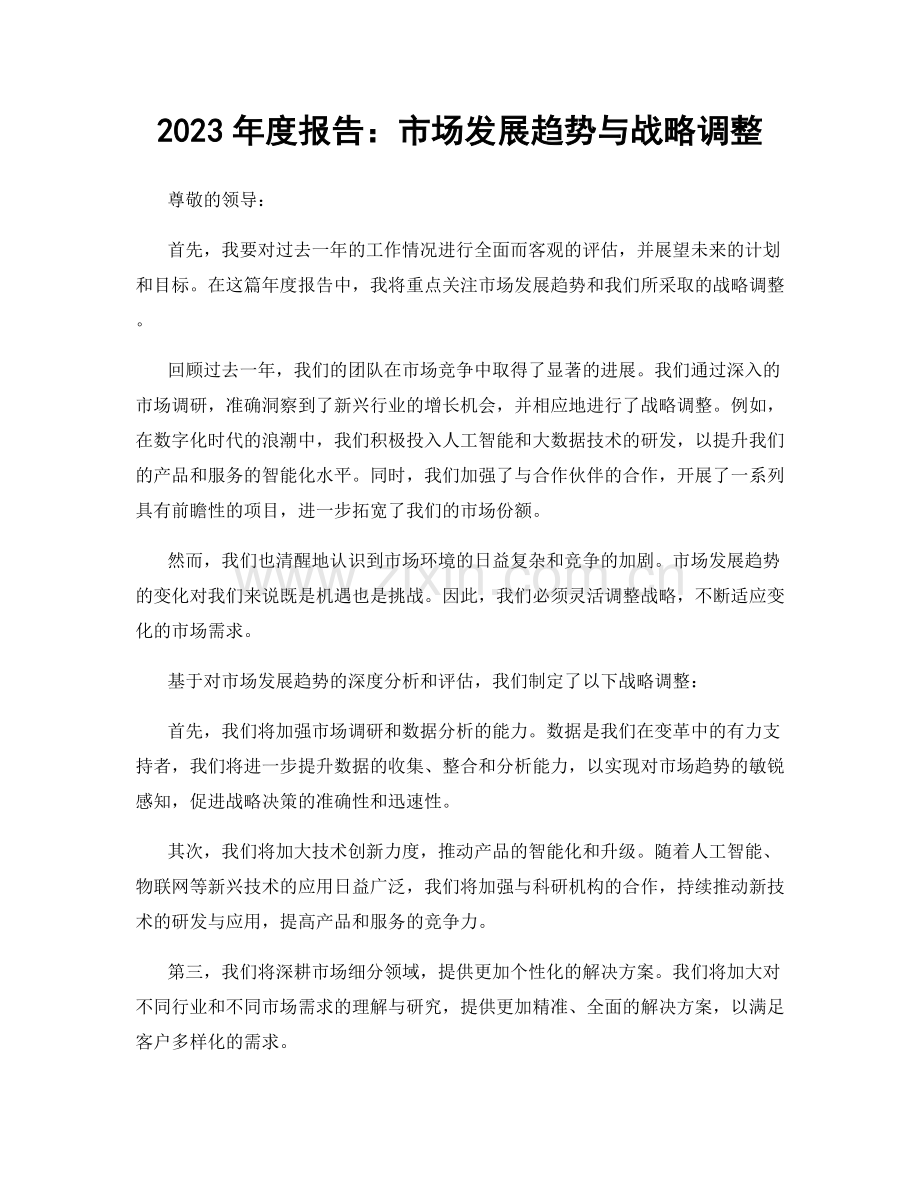 2023年度报告：市场发展趋势与战略调整.docx_第1页