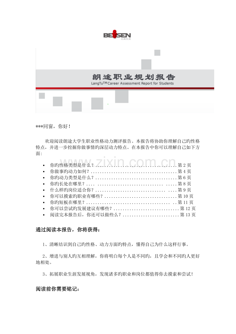 朗途职业测评系统性格测试结果.docx_第1页