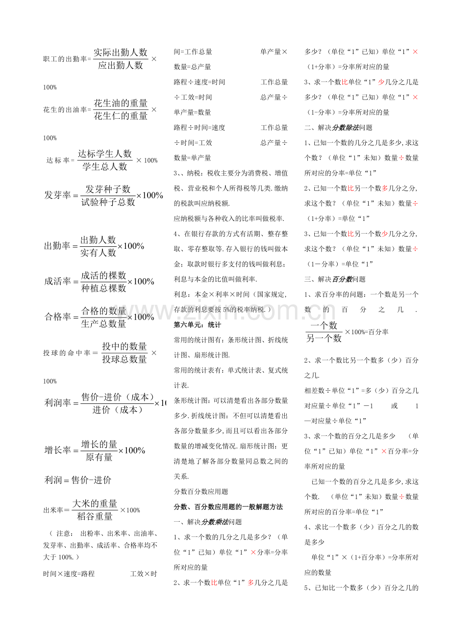 人教版小学六年级上册数学复习资料.pdf_第2页