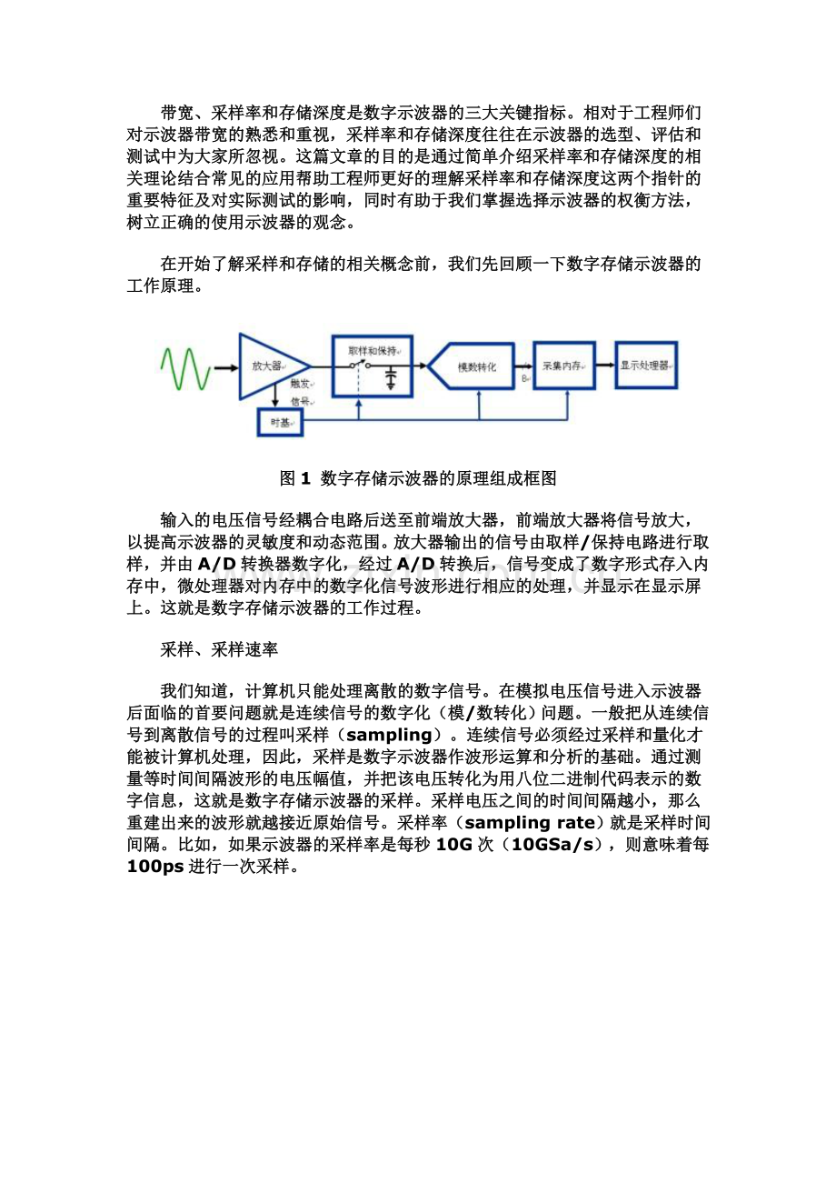 示波器的三大关键指标.doc_第1页