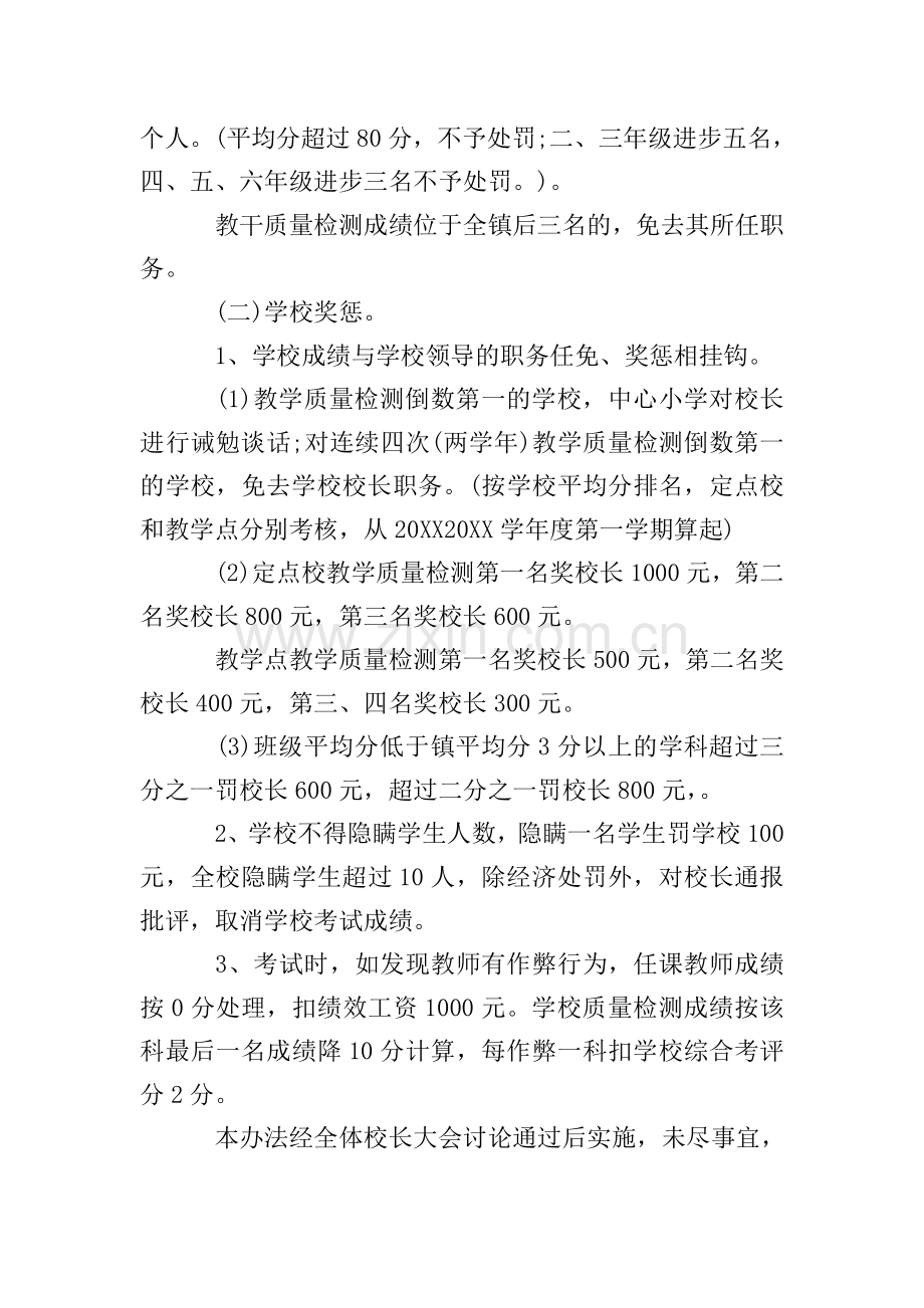 2020小学教学质量奖惩方案.doc_第2页
