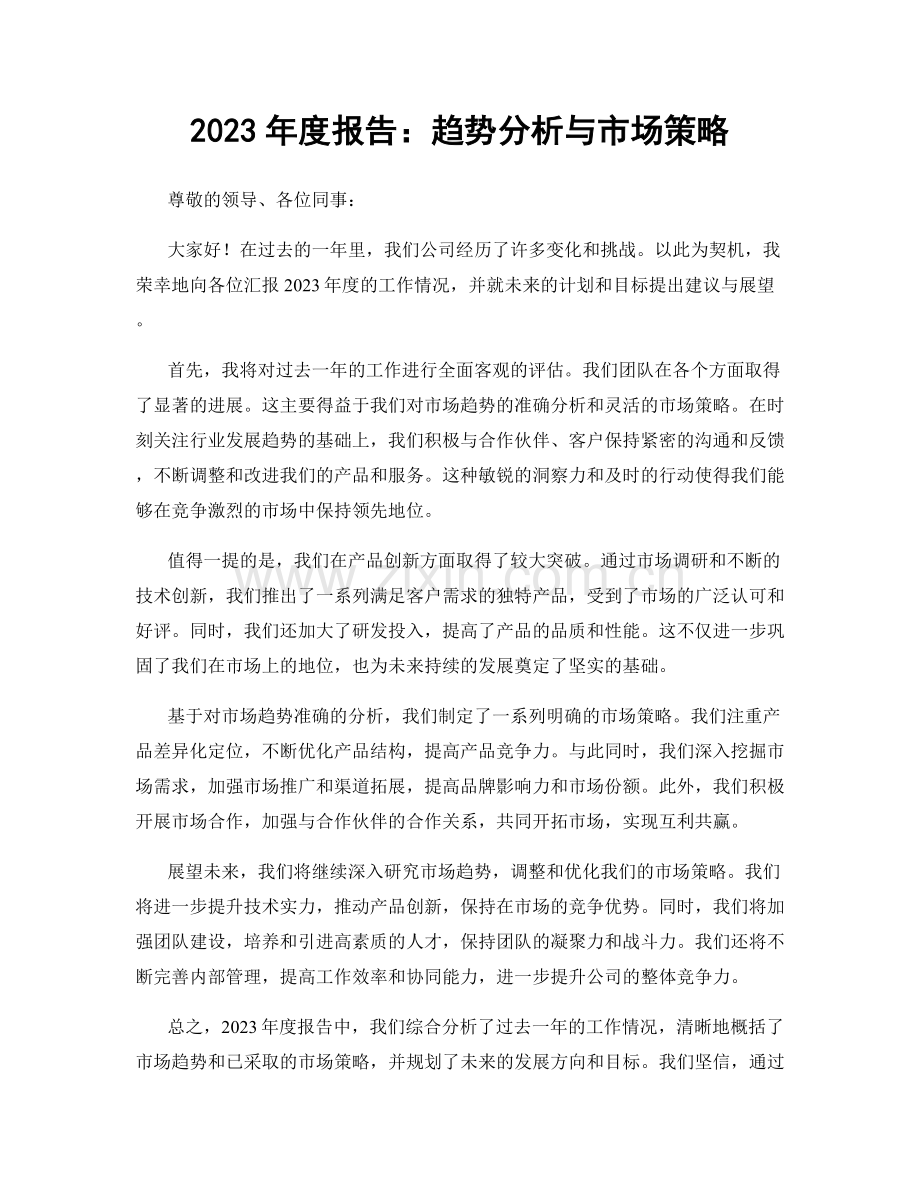 2023年度报告：趋势分析与市场策略.docx_第1页