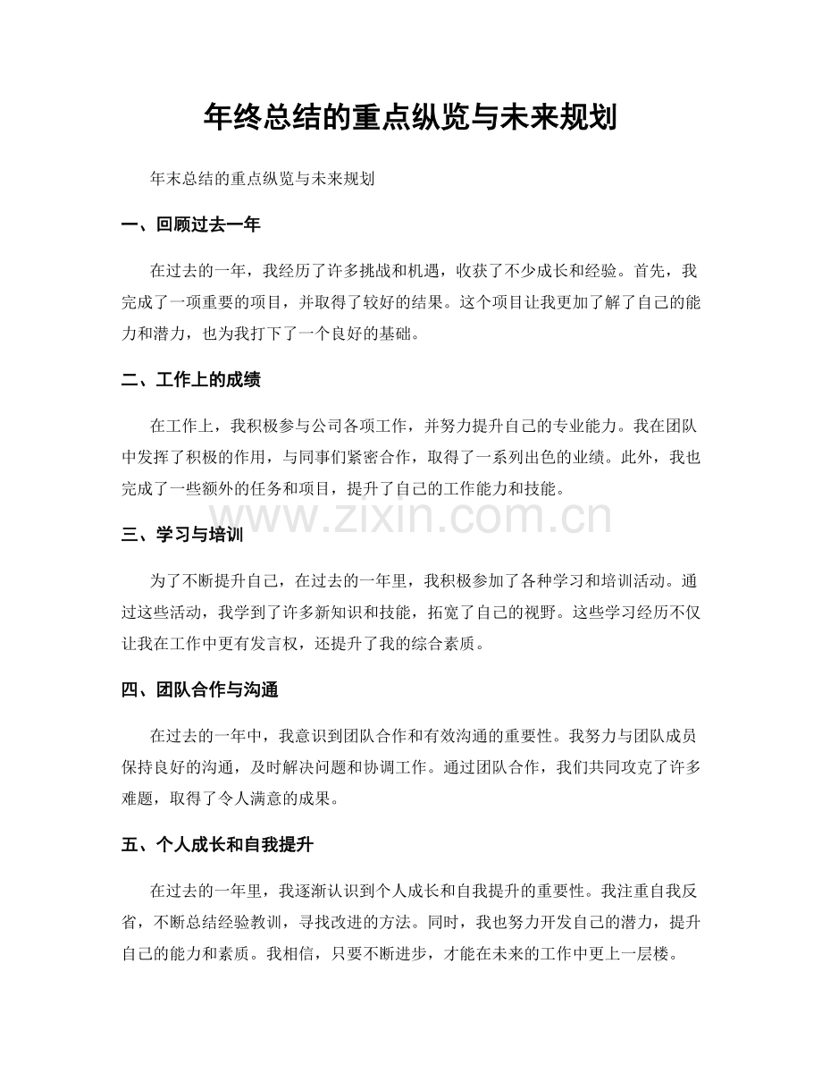 年终总结的重点纵览与未来规划.docx_第1页