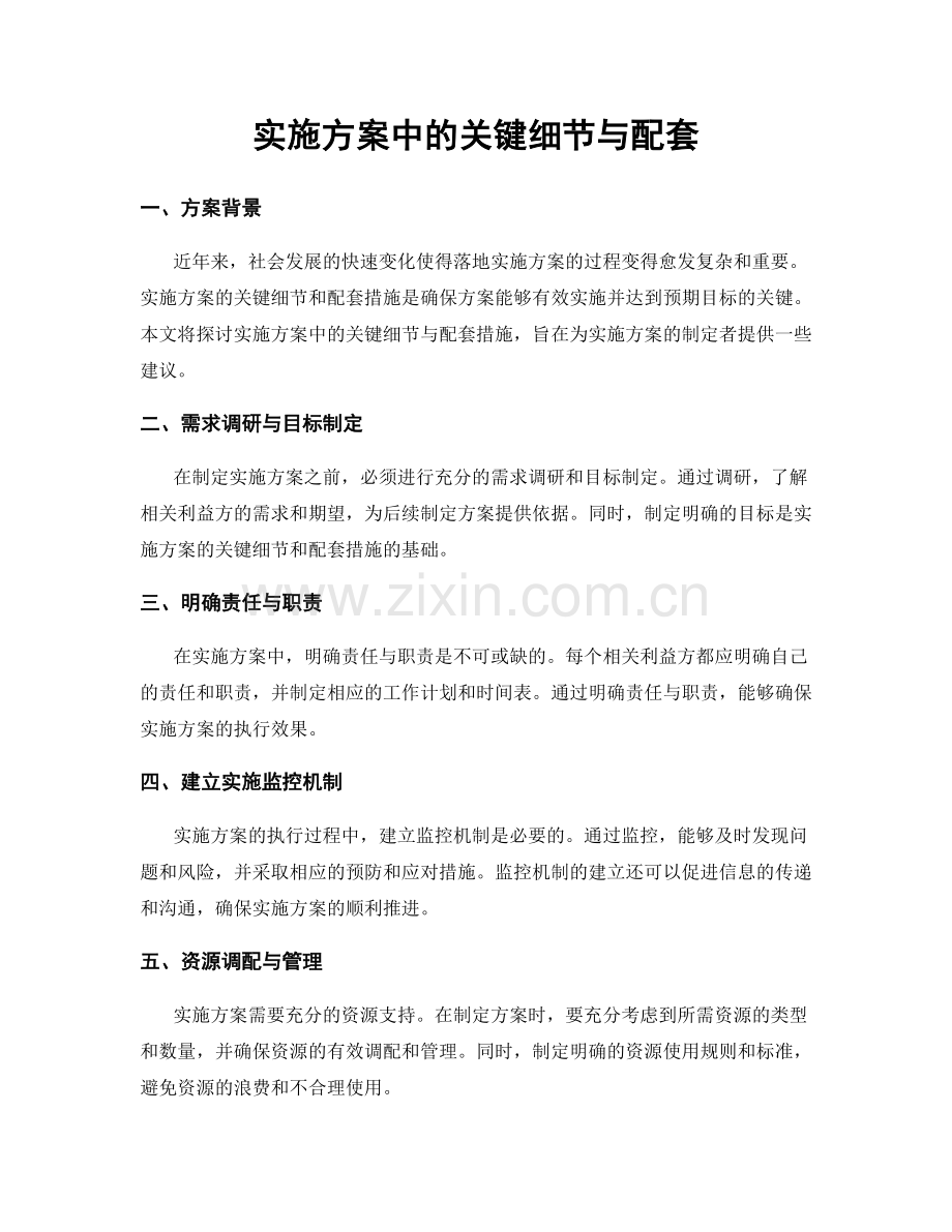 实施方案中的关键细节与配套.docx_第1页