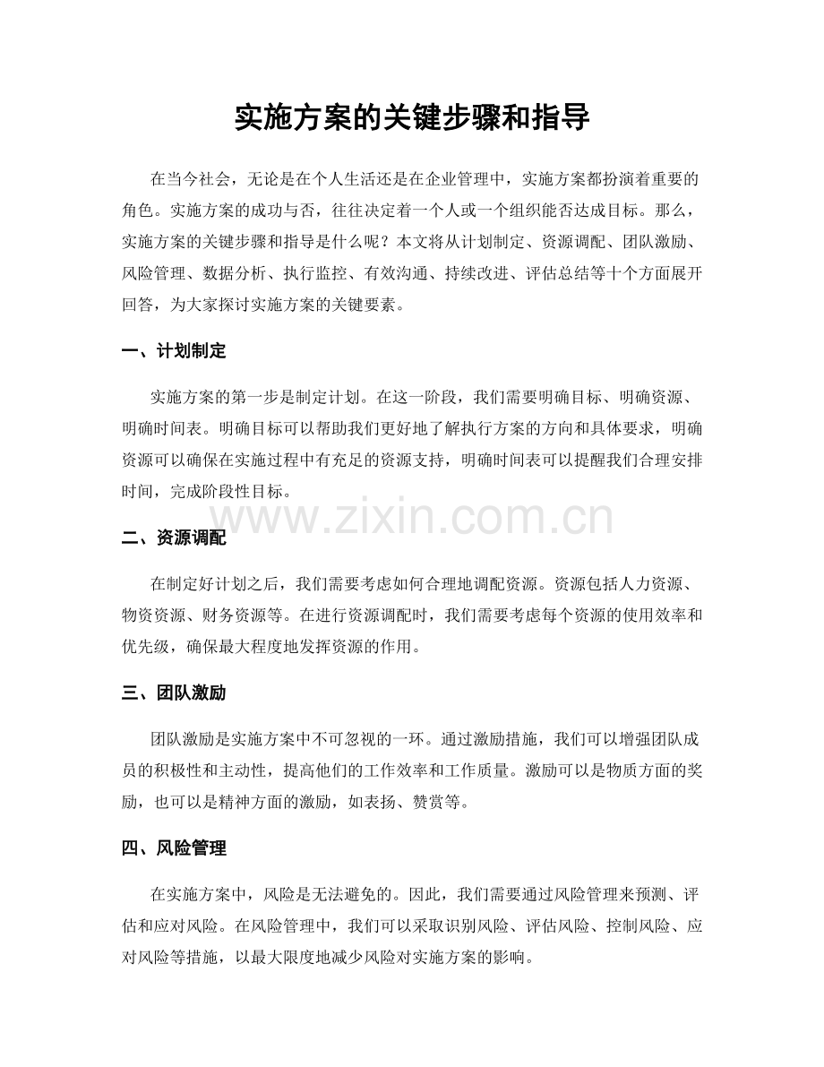 实施方案的关键步骤和指导.docx_第1页