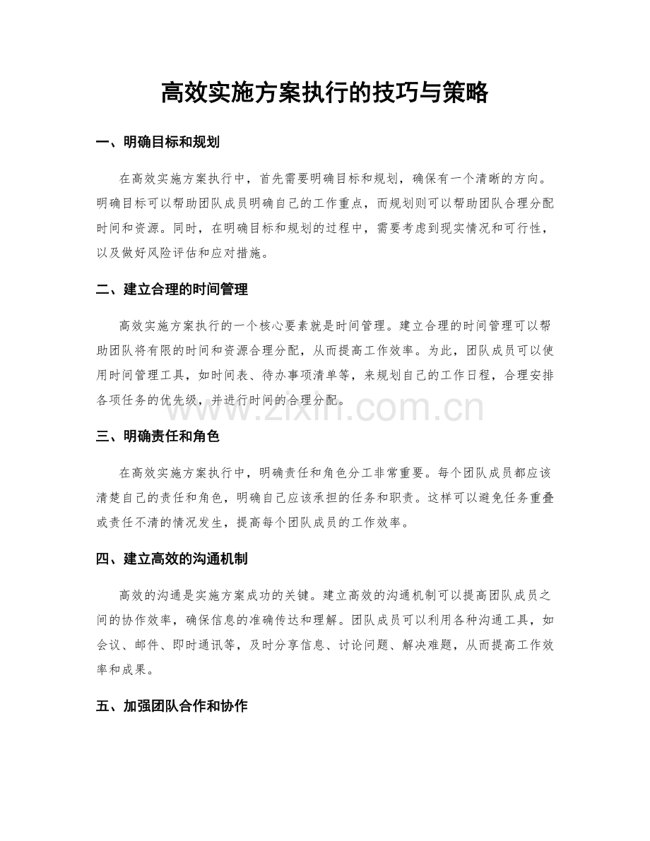 高效实施方案执行的技巧与策略.docx_第1页