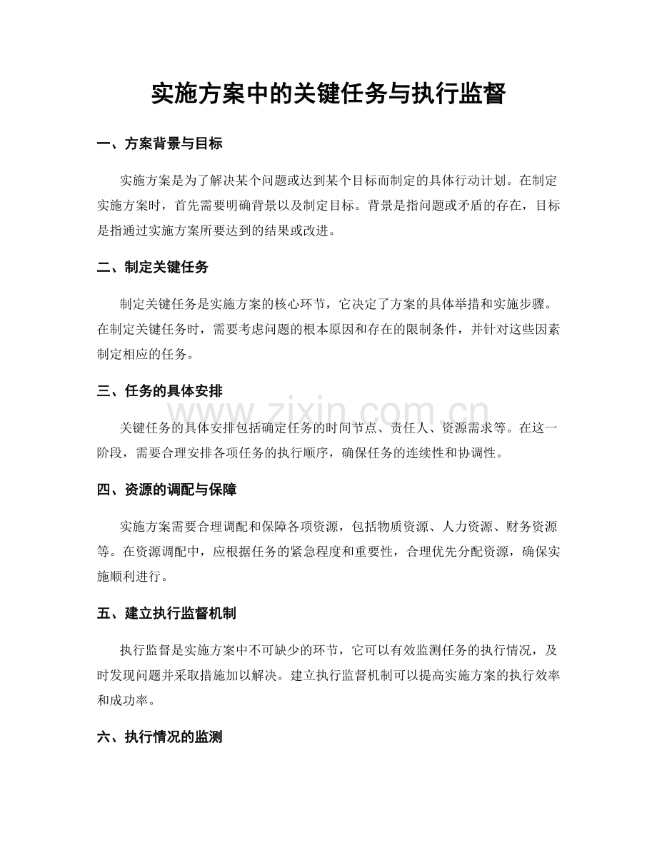 实施方案中的关键任务与执行监督.docx_第1页