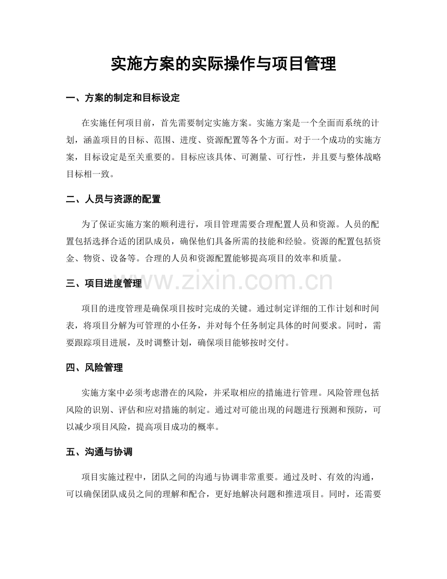 实施方案的实际操作与项目管理.docx_第1页