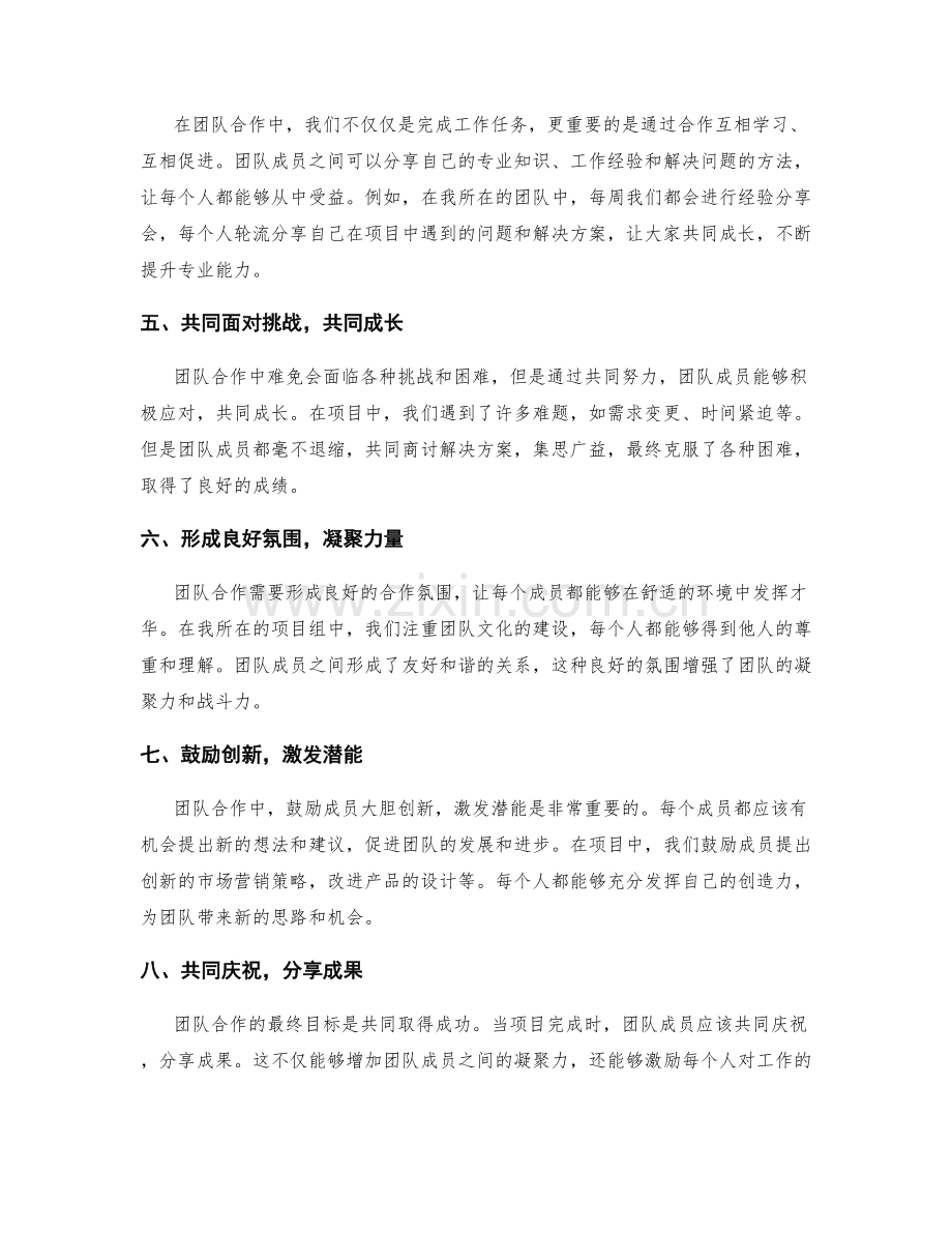 工作总结的团队合作与共同成长.docx_第2页