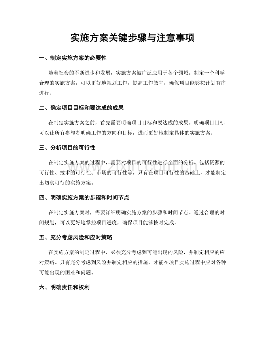 实施方案关键步骤与注意事项.docx_第1页