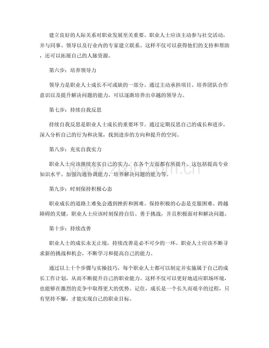 职业人士成长工作计划的步骤与实操技巧总结与分享与案例剖析.docx_第2页