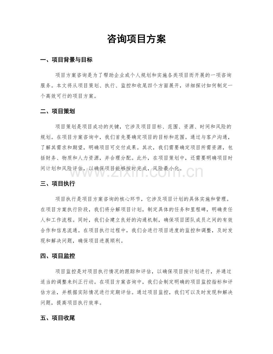 咨询项目方案.docx_第1页