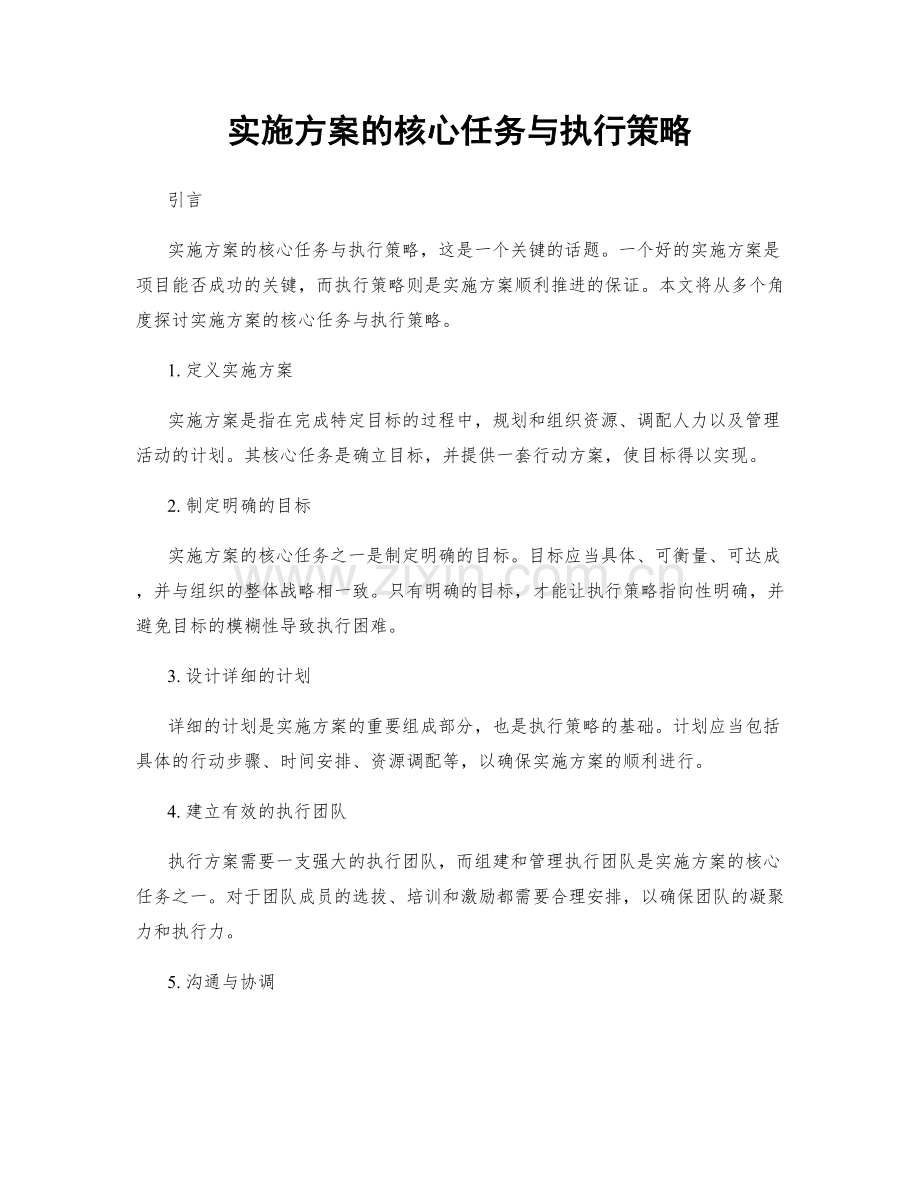 实施方案的核心任务与执行策略.docx_第1页