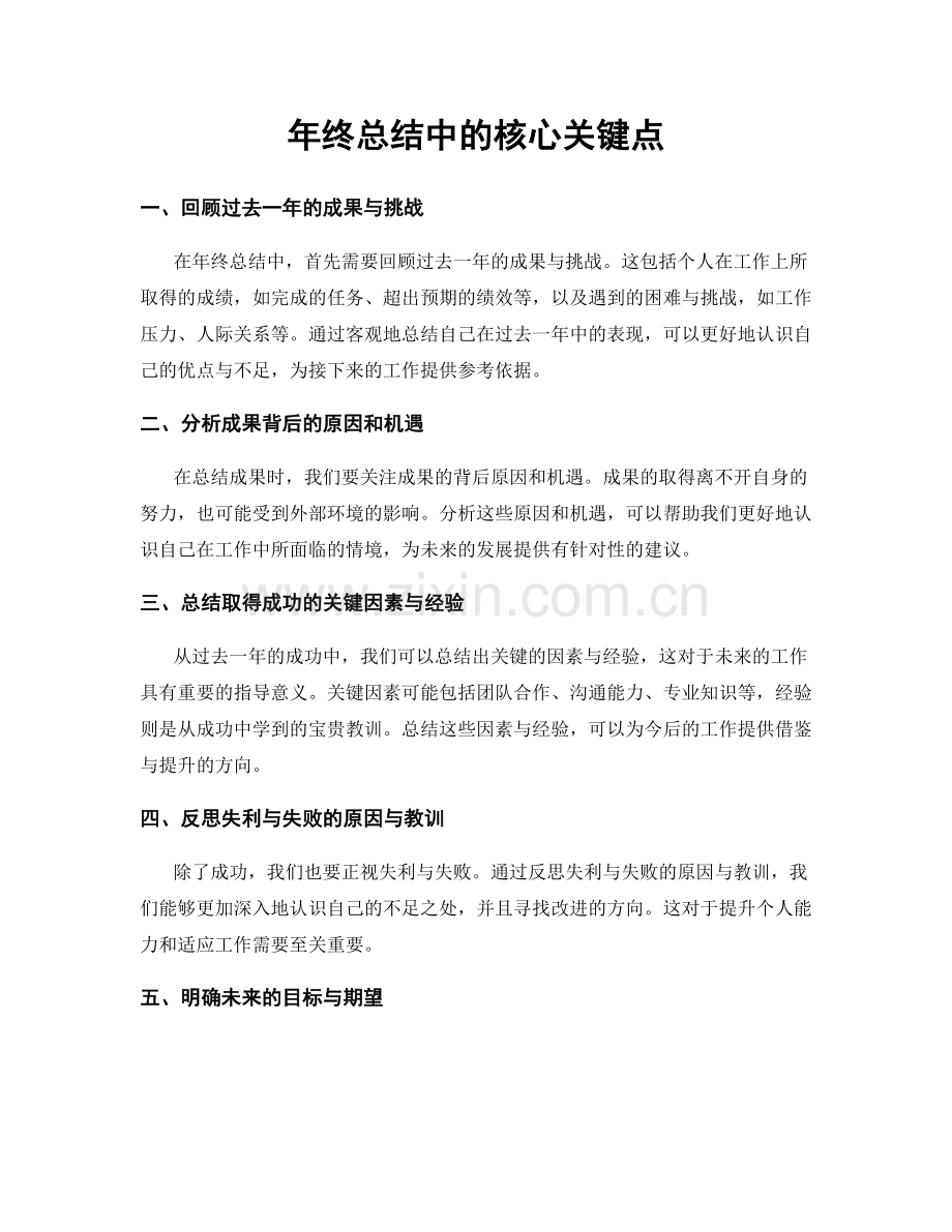 年终总结中的核心关键点.docx_第1页