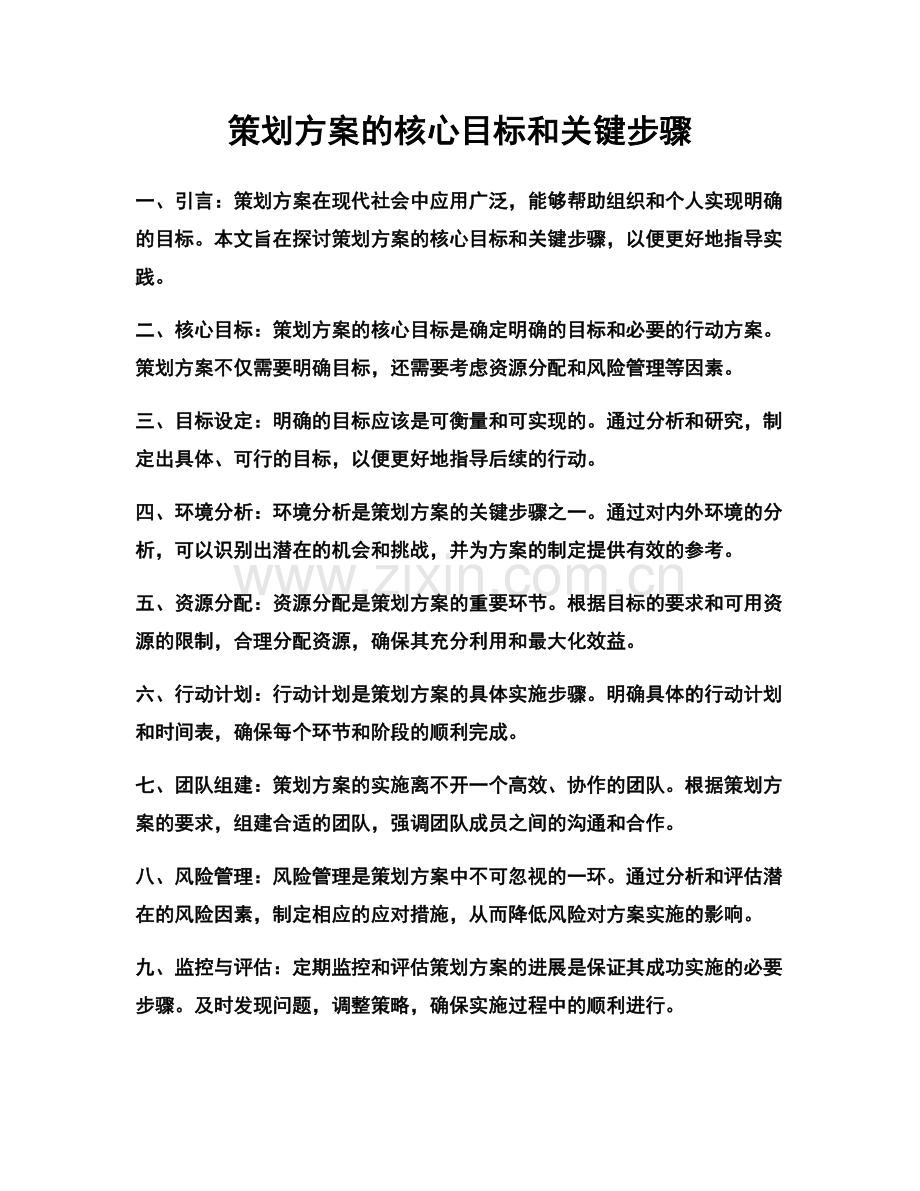 策划方案的核心目标和关键步骤.docx_第1页