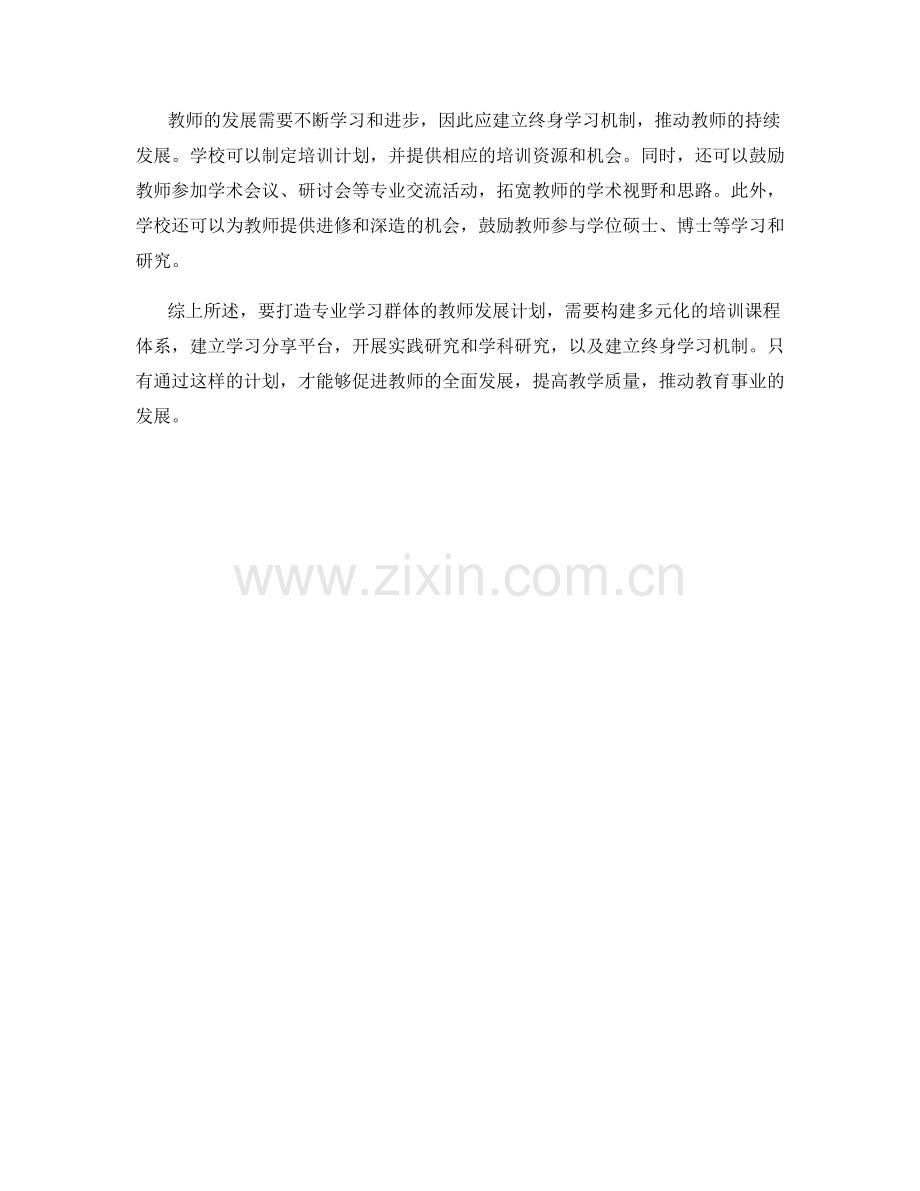 打造专业学习群体的教师发展计划.docx_第2页