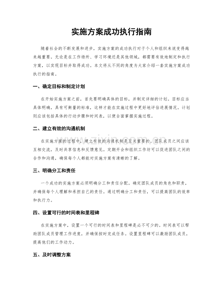 实施方案成功执行指南.docx_第1页