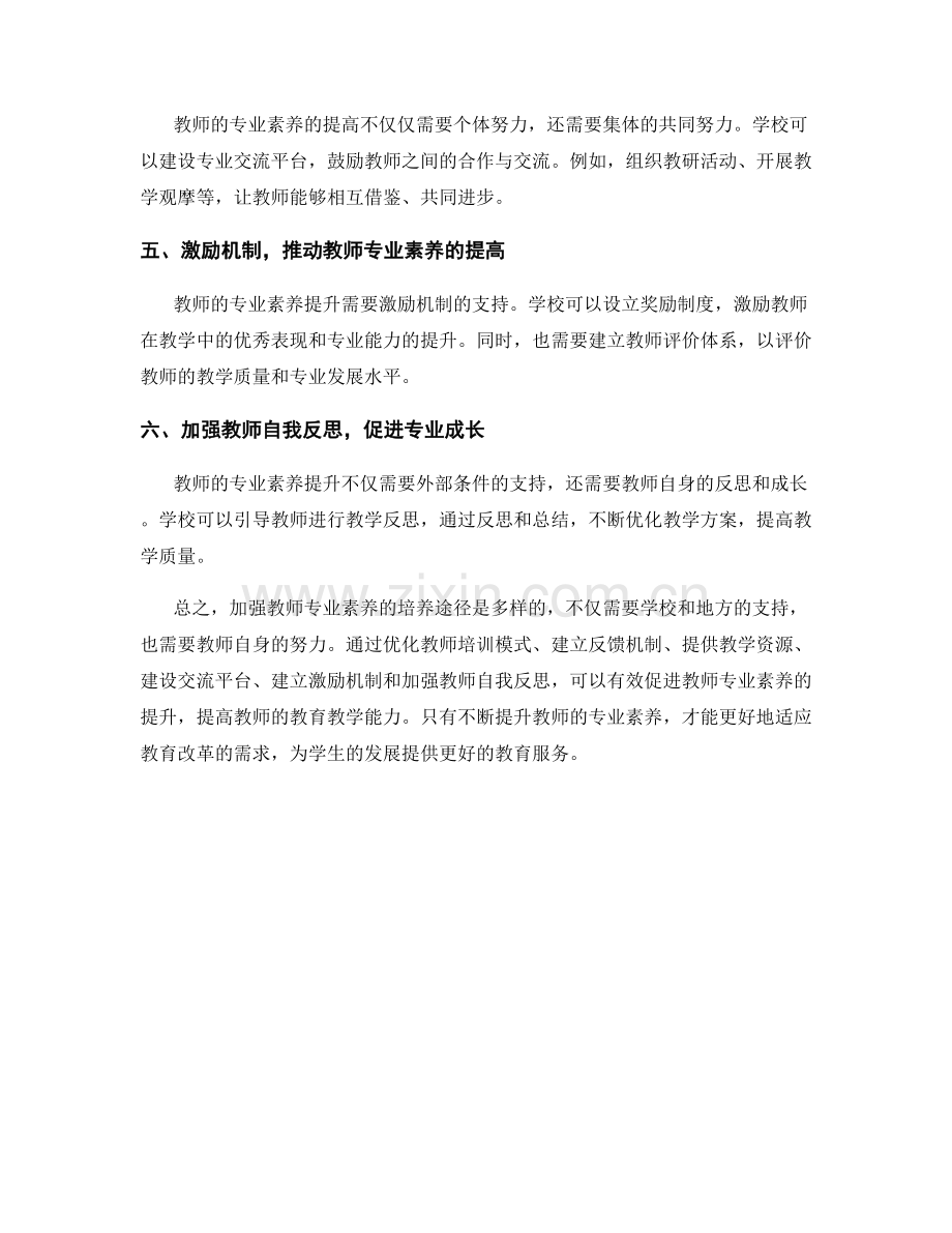 教师发展计划：加强教师专业素养的培养途径.docx_第2页