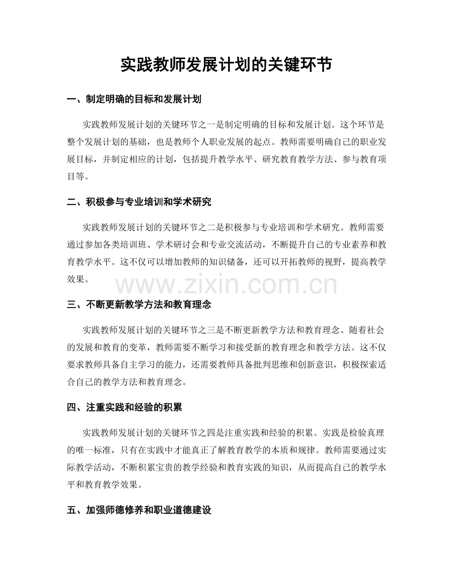 实践教师发展计划的关键环节.docx_第1页