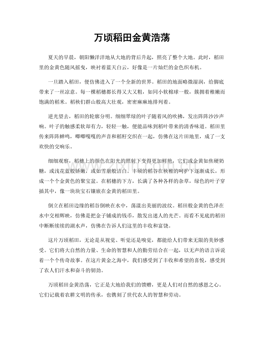 万顷稻田金黄浩荡.docx_第1页