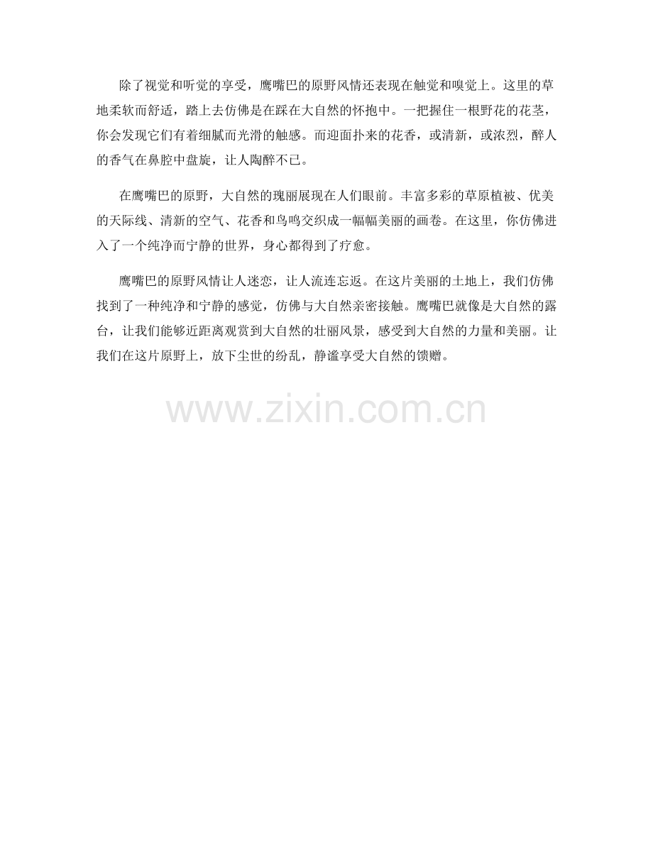 鹰嘴巴的原野风情.docx_第2页