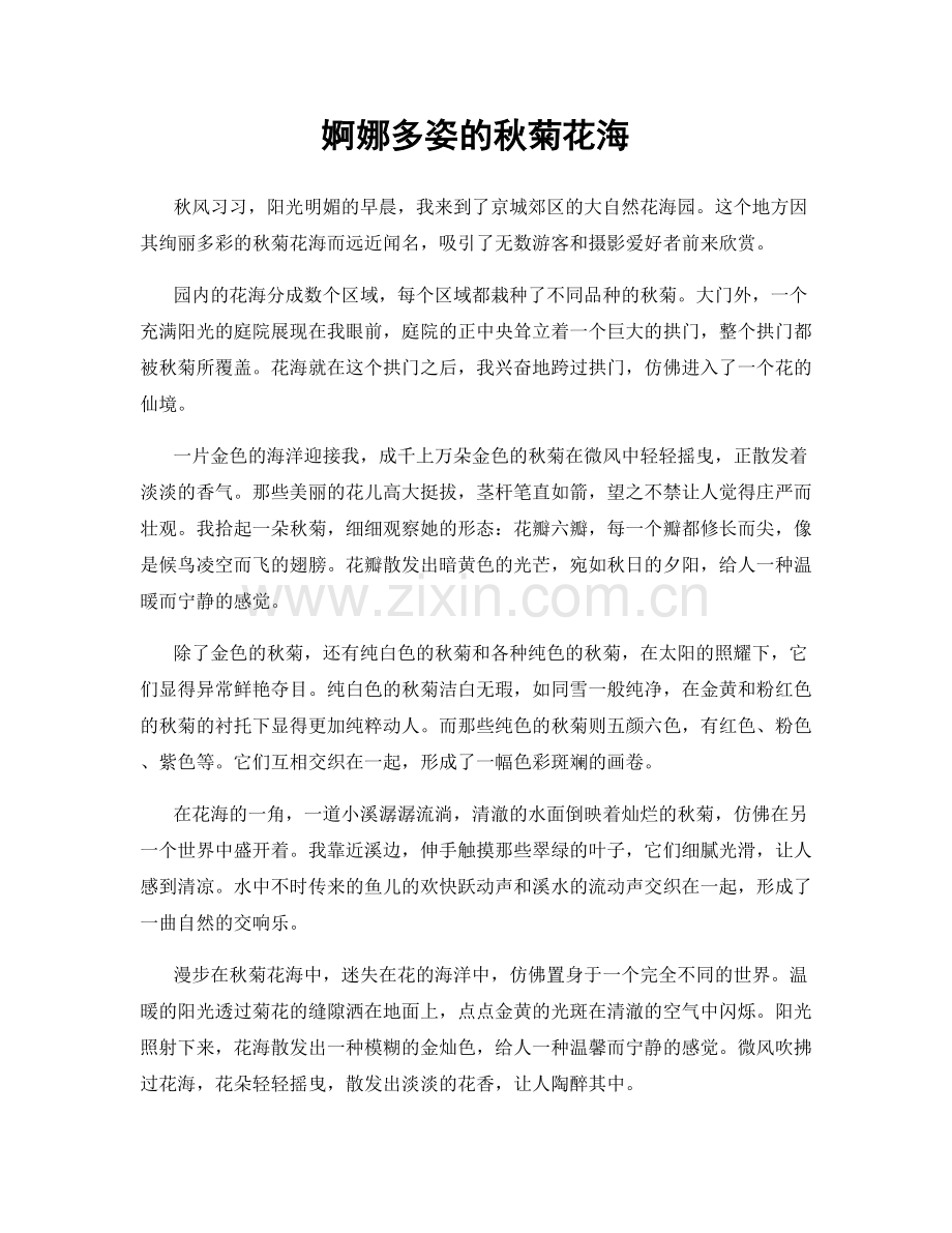 婀娜多姿的秋菊花海.docx_第1页