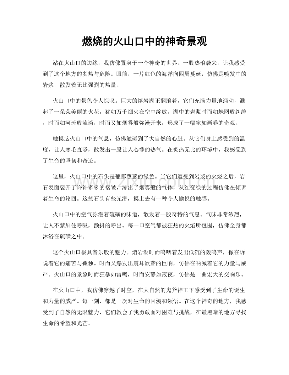 燃烧的火山口中的神奇景观.docx_第1页