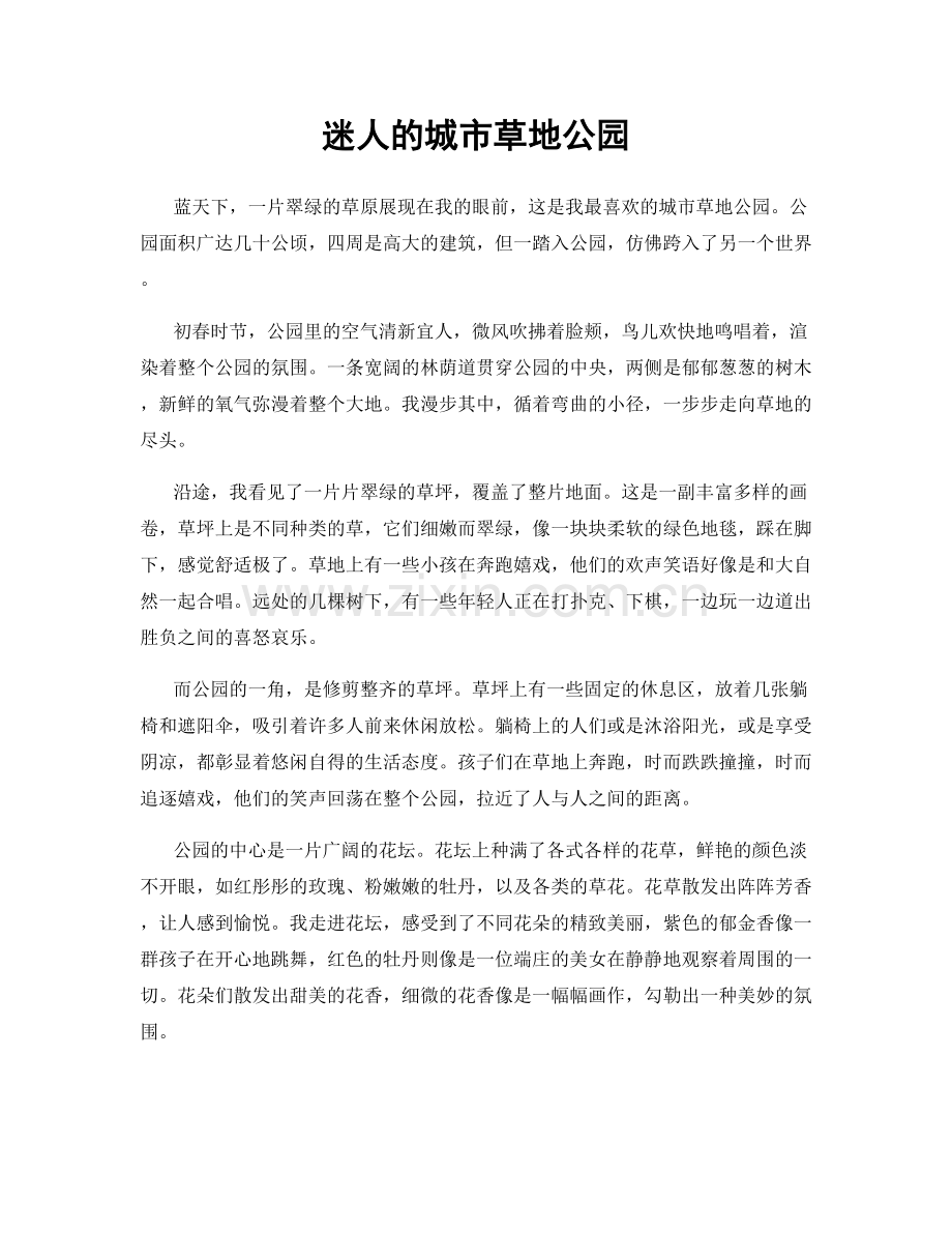 迷人的城市草地公园.docx_第1页