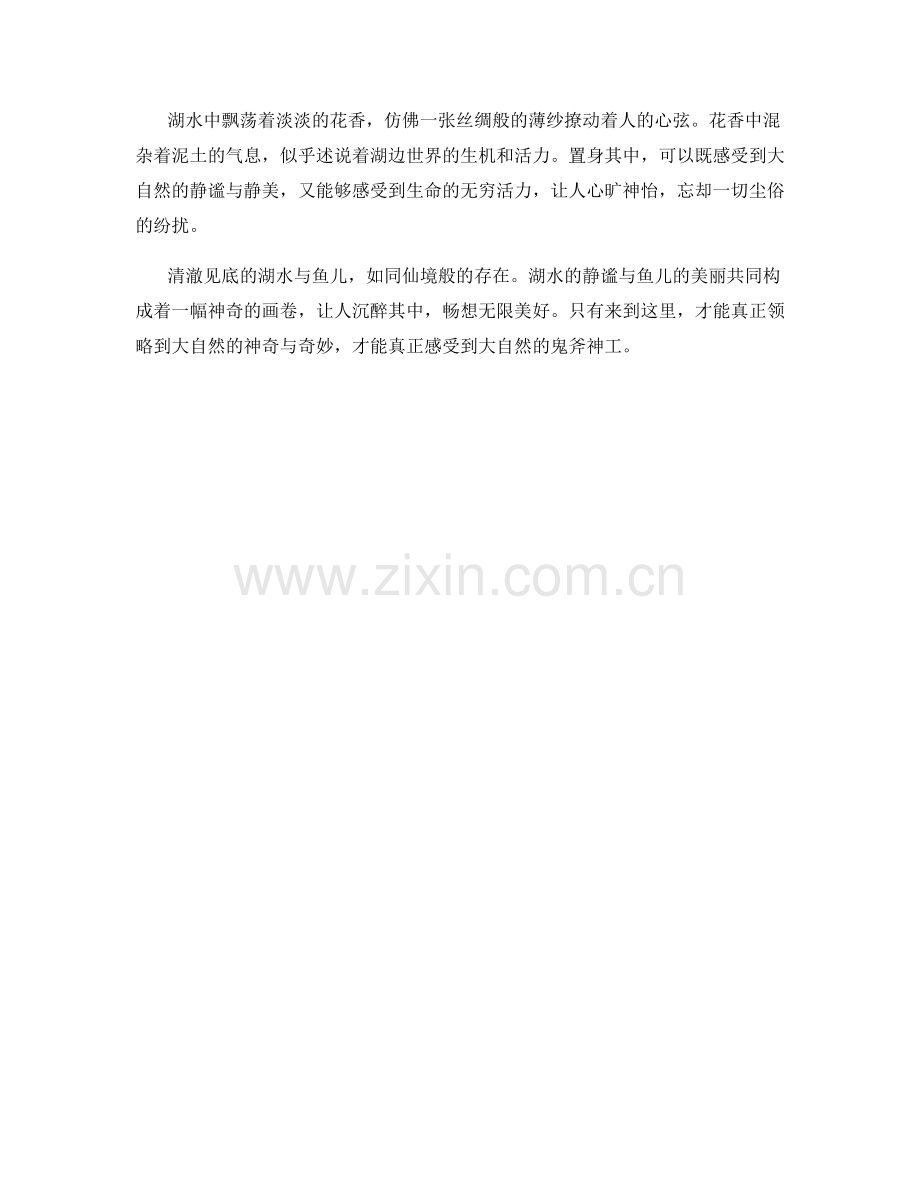 清澈见底的湖水与鱼儿.docx_第2页