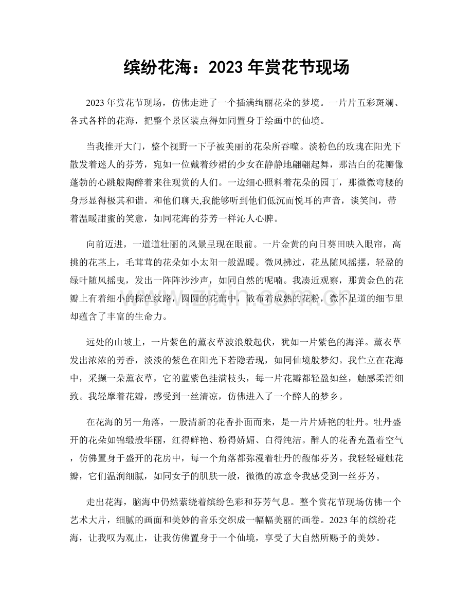 缤纷花海：2023年赏花节现场.docx_第1页