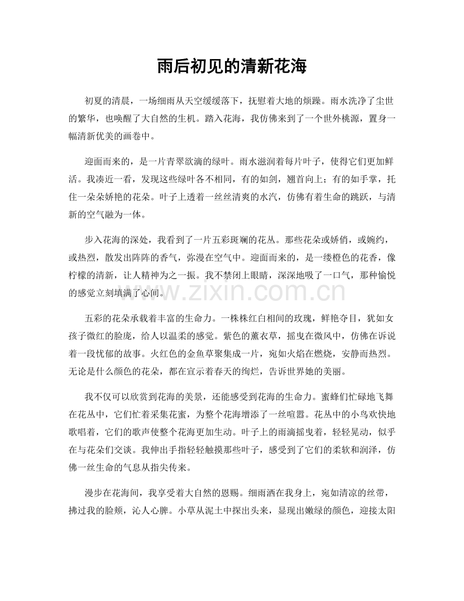 雨后初见的清新花海.docx_第1页