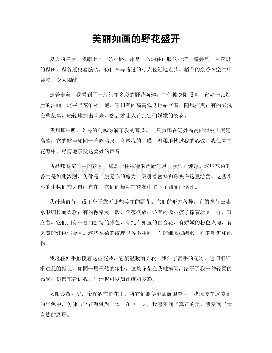 美丽如画的野花盛开.docx_第1页
