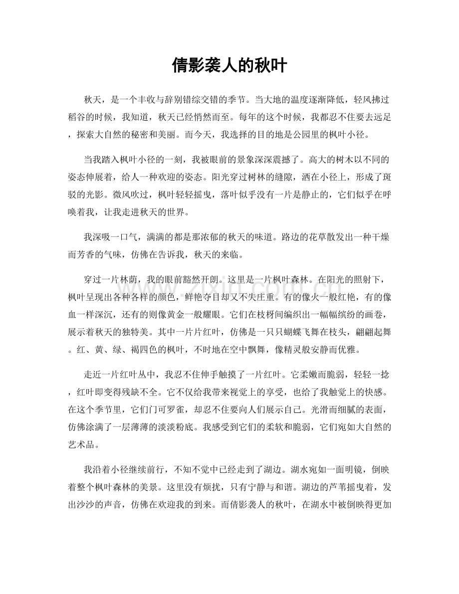 倩影袭人的秋叶.docx_第1页