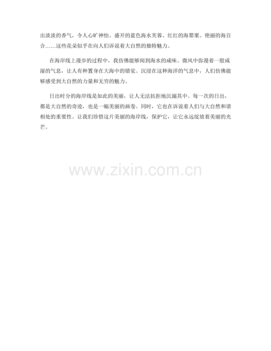 日出时分的海岸线.docx_第2页