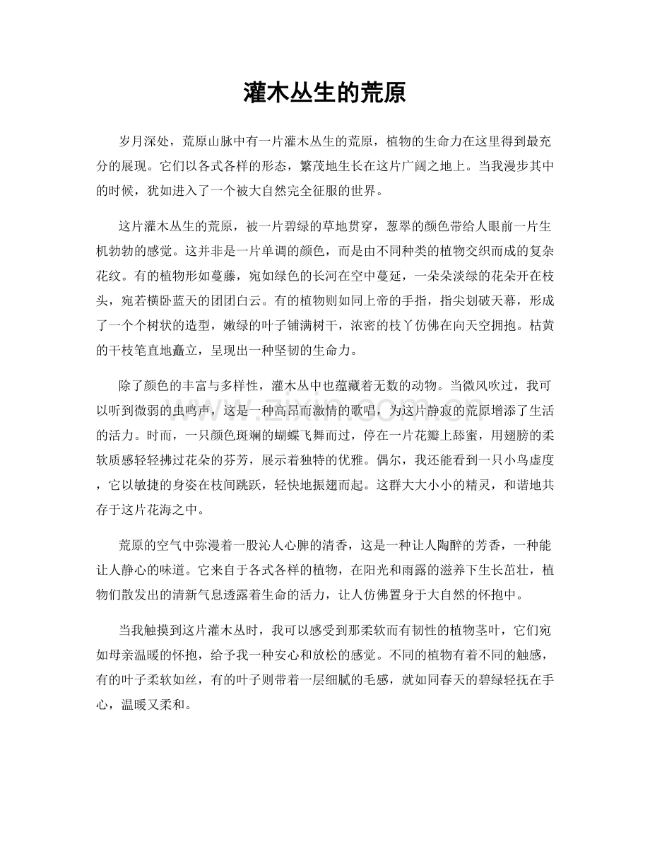 灌木丛生的荒原.docx_第1页